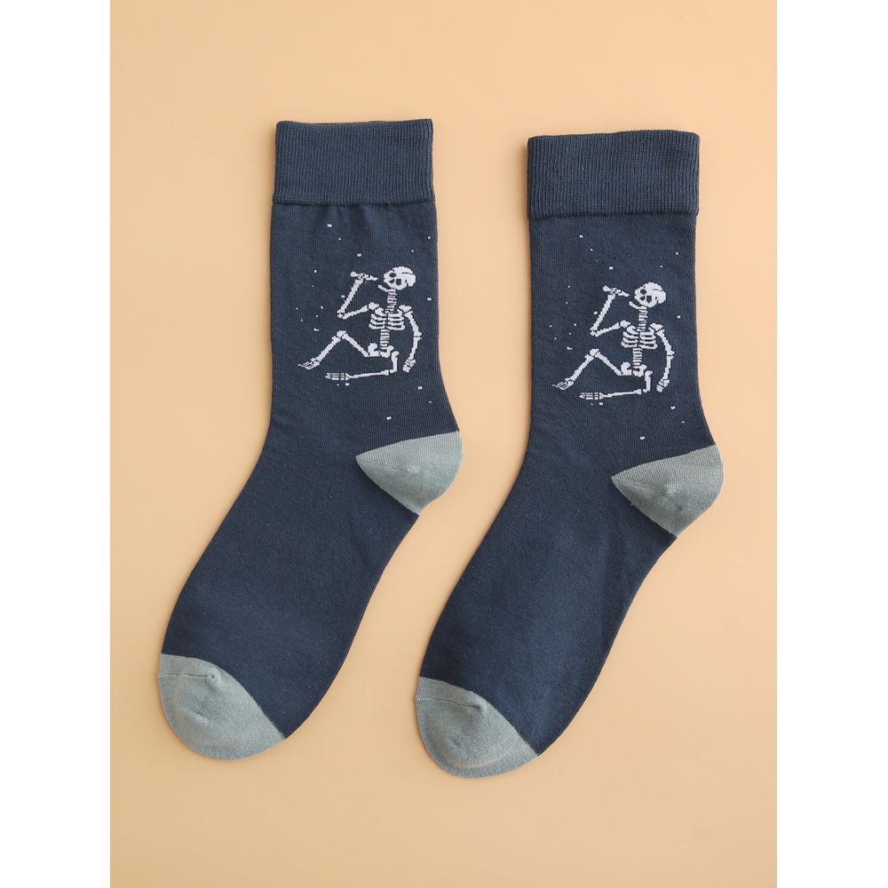 Men Skull Pattern Socks