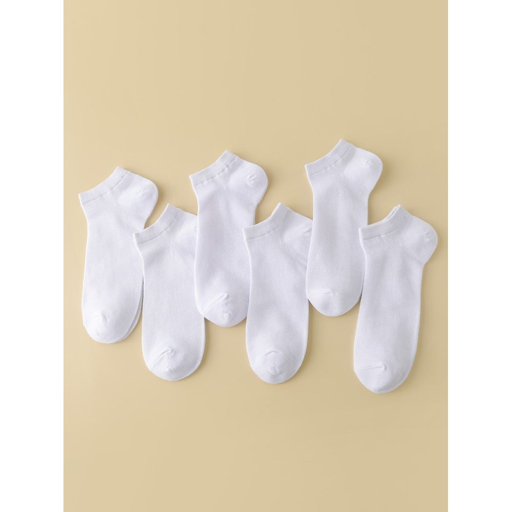 6pairs Men Solid Ankle Socks