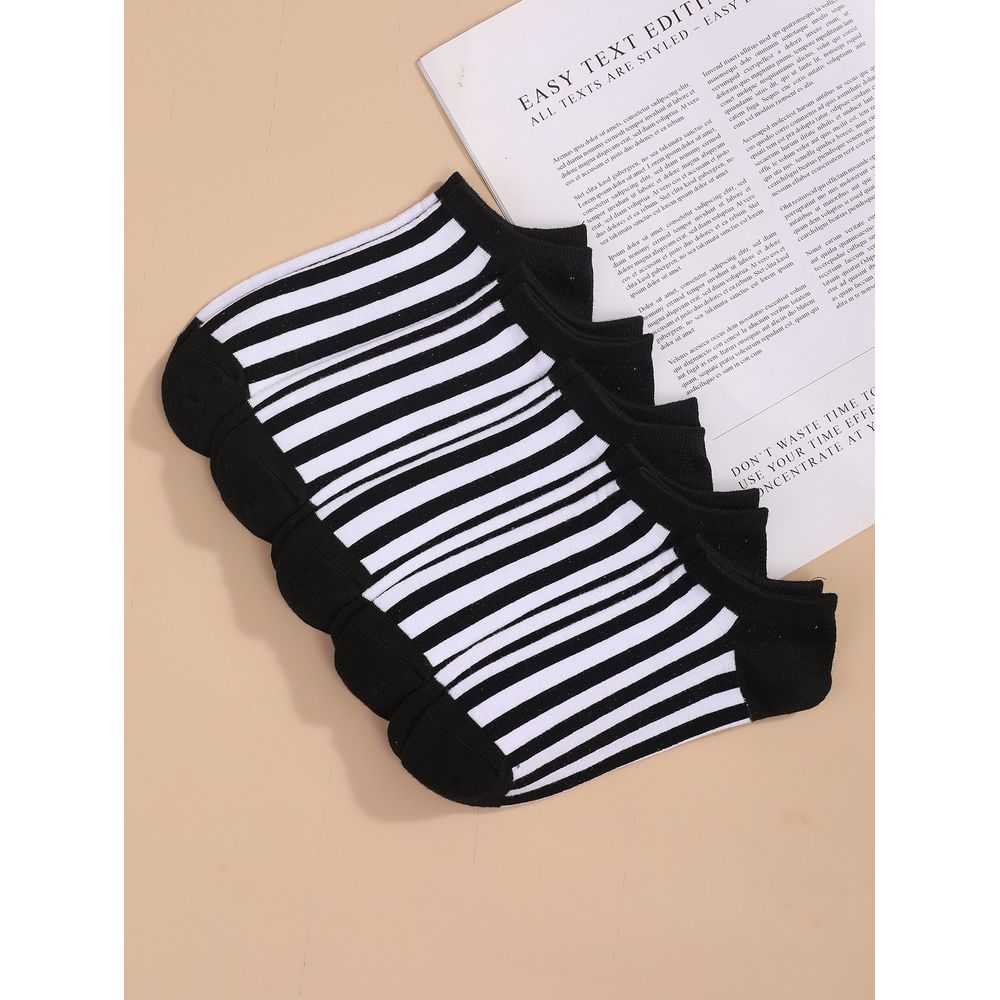 5pairs Men Striped Ankle Socks