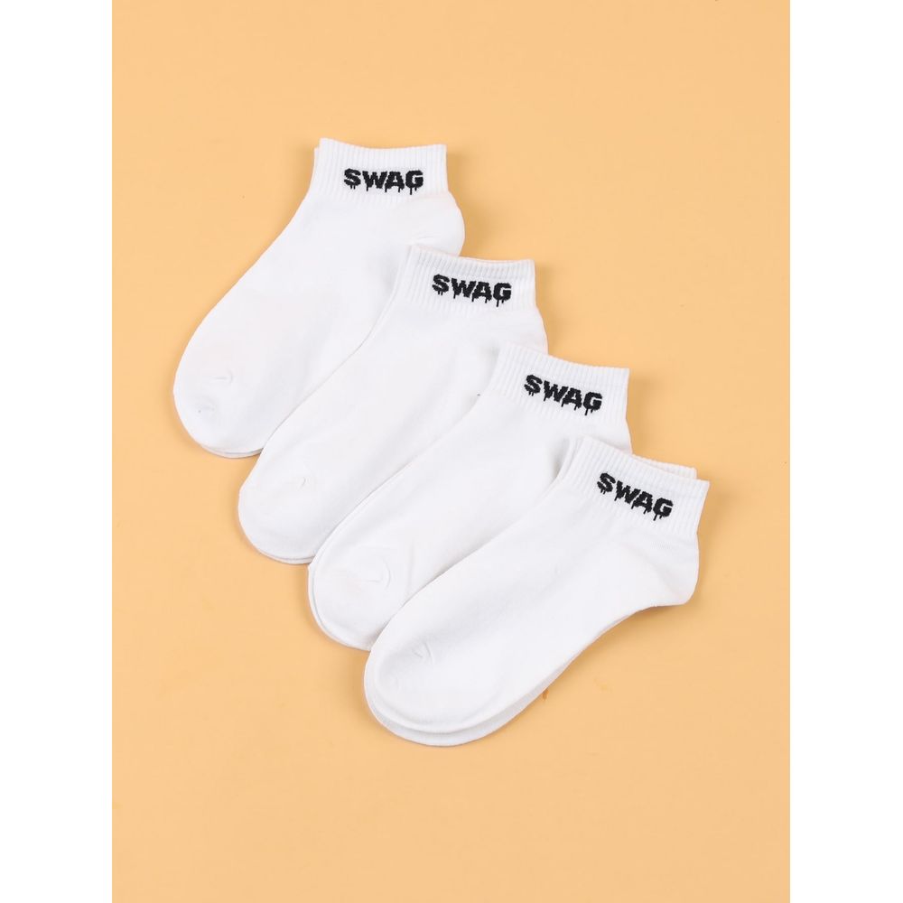 4pairs Letter Graphic Socks