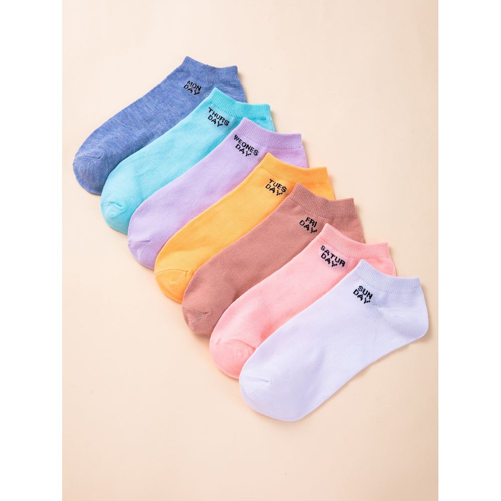 7pairs Letter Graphic Socks