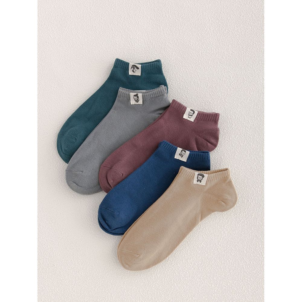 5pairs Men Figure Graphic Ankle Socks