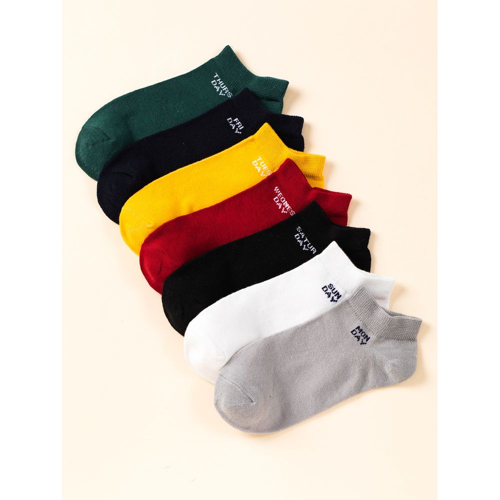 7pairs Letter Graphic Socks