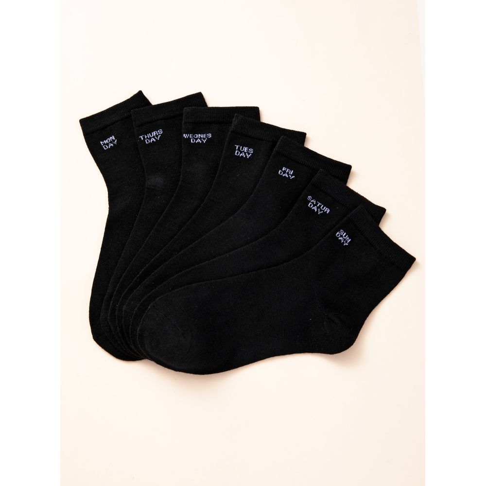 7pairs Letter Graphic Crew Socks