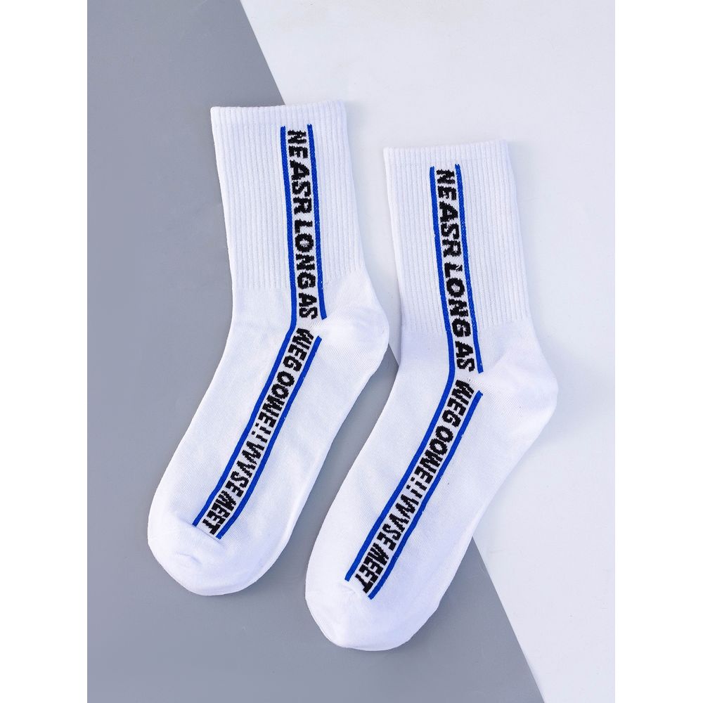 Men Slogan Graphic Socks