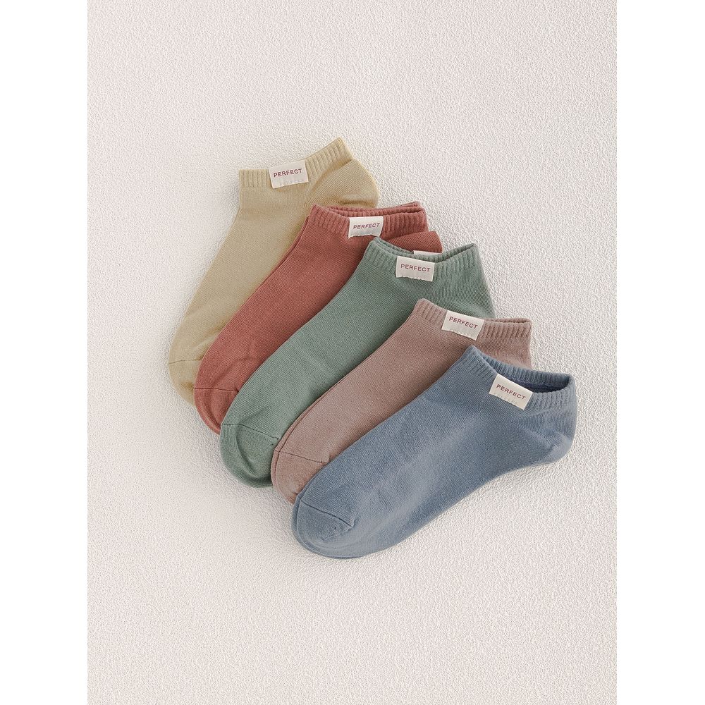 5pairs Men Letter Graphic Ankle Socks