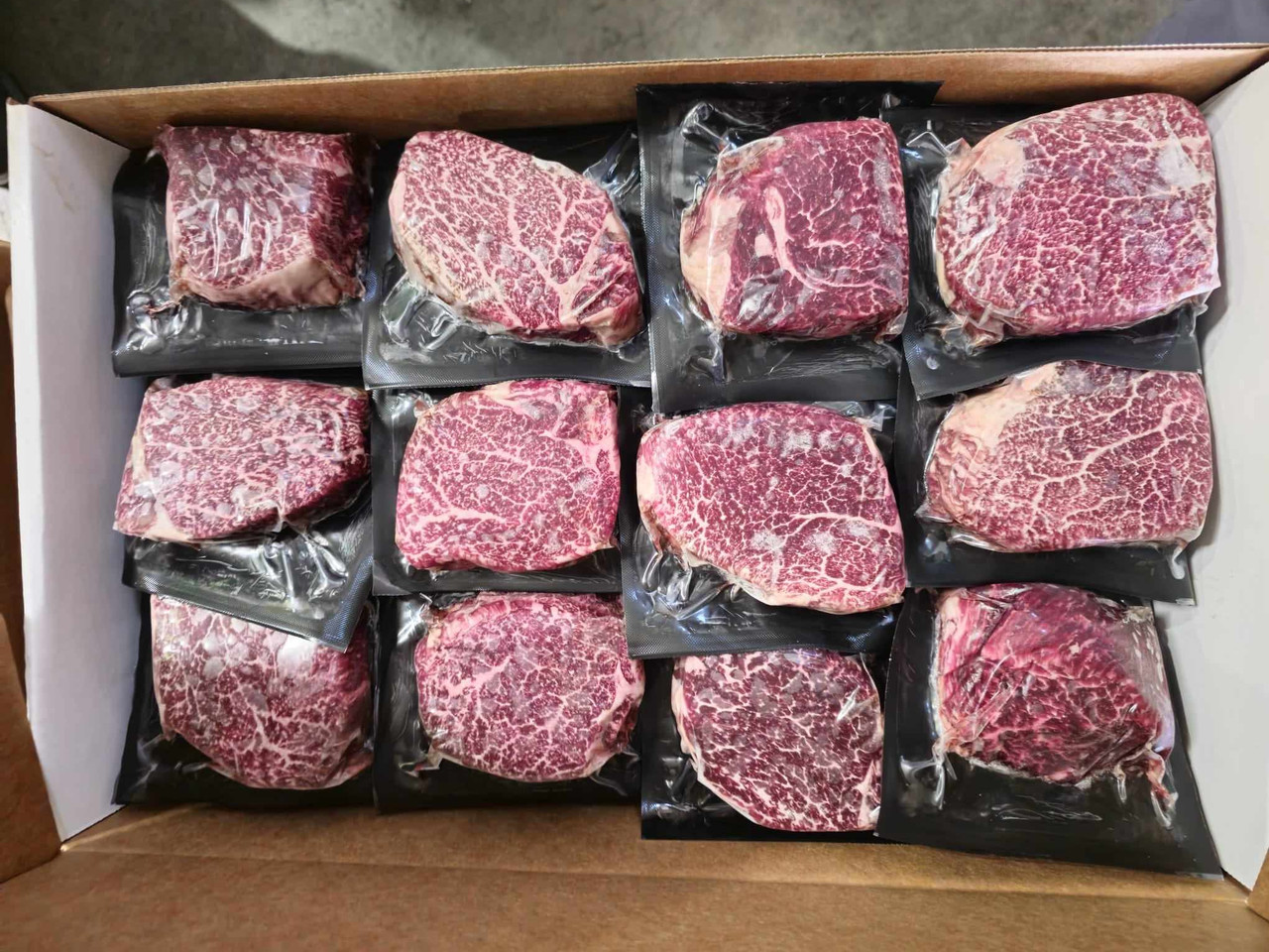 Australian Wagyu 6 ounce Filet Mignon steaks | (4-7 BMS) - 12 pack