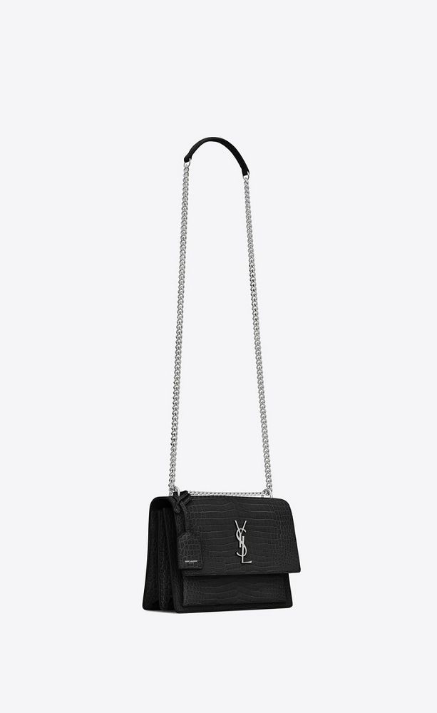 In Crocodile Shiny Leather