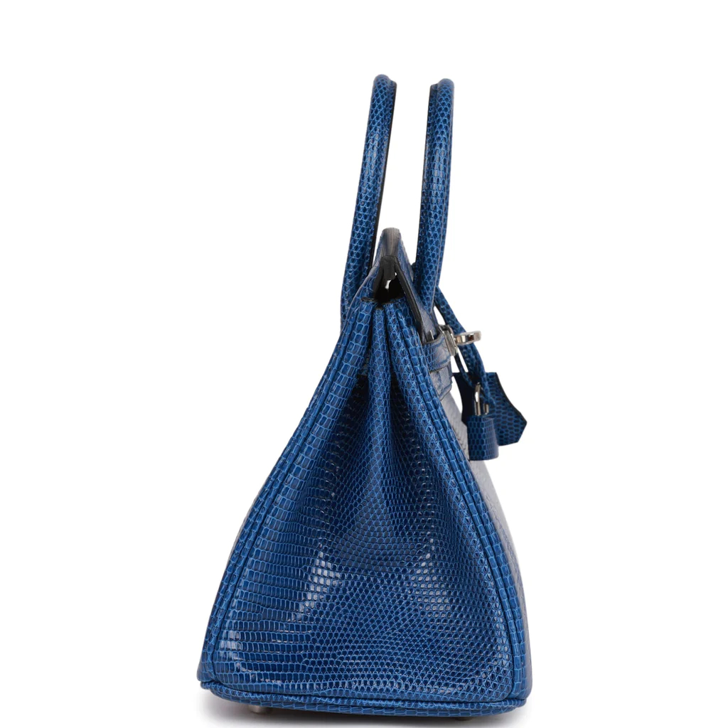HE&&ME Birkin 25 Bleu Saphir Lizard Palladium Hardware