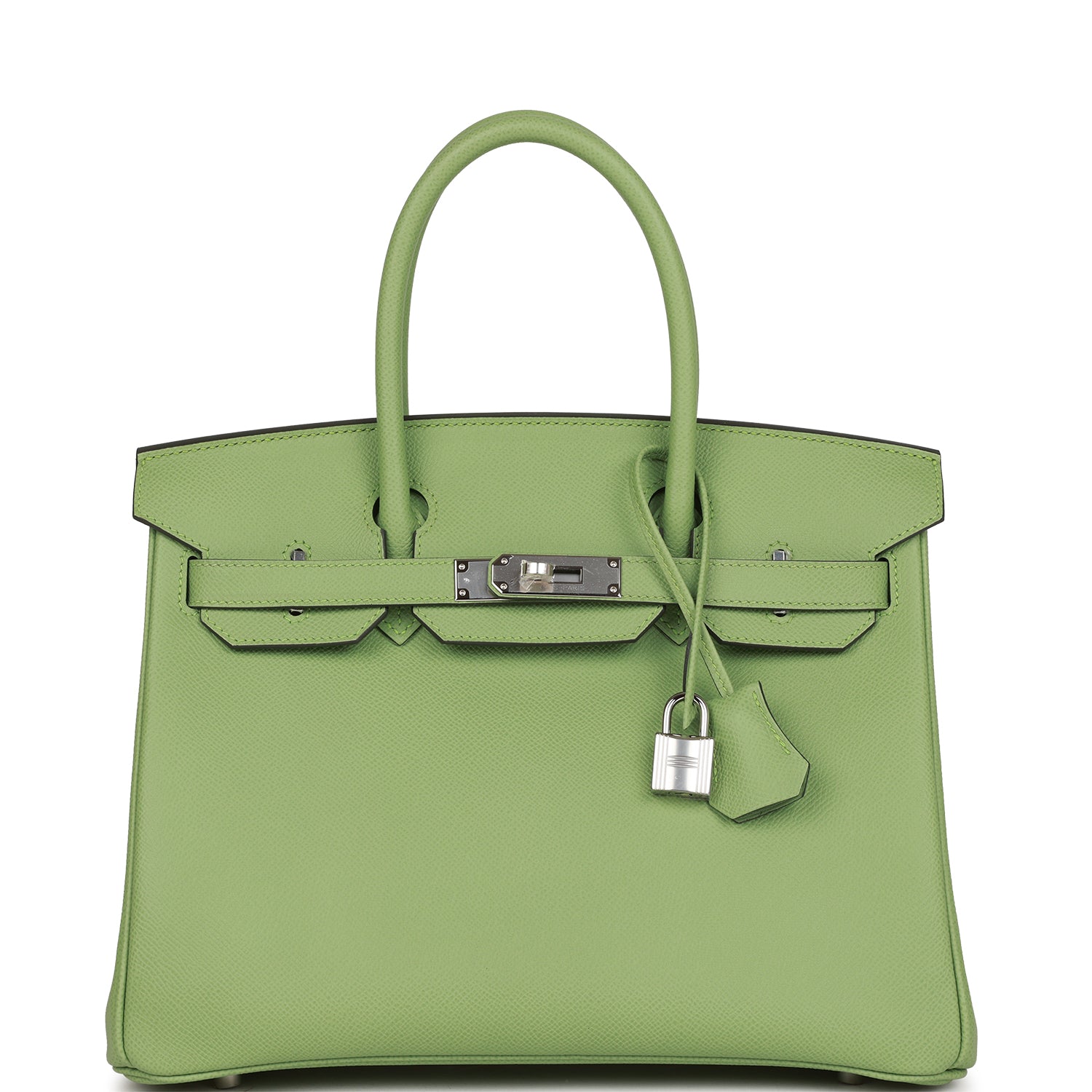 HE&&ME Birkin 30 Vert Criquet Epsom Palladium Hardware