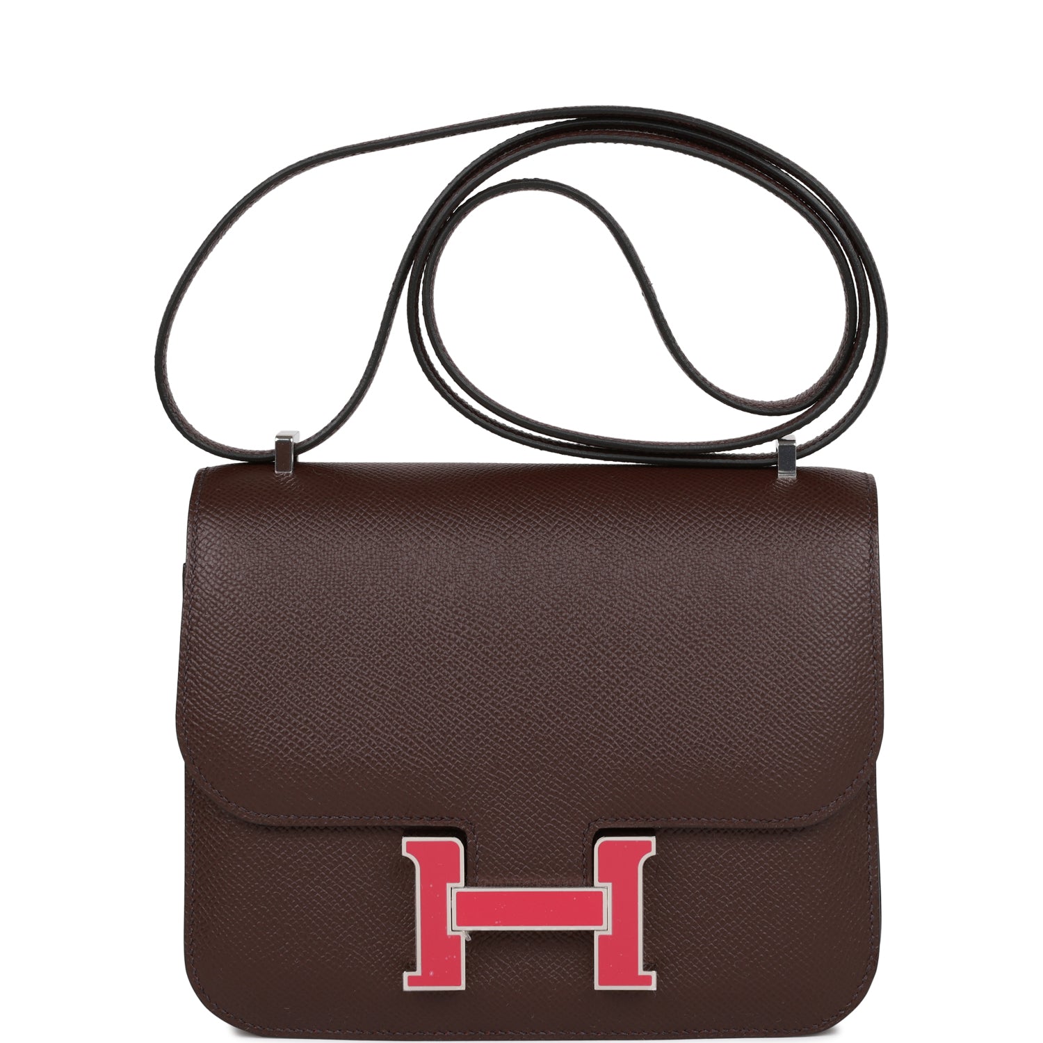 HE&&ME Constance 18 Rouge Sellier Epsom Palladium Hardware