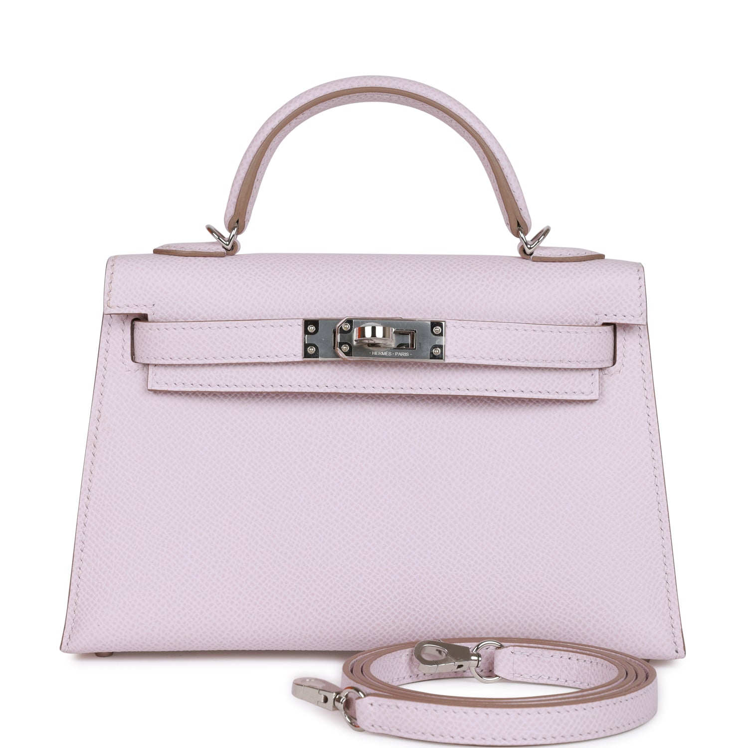 HE&&ME Kelly Sellier 20 Mauve Pale Epsom Palladium Hardware