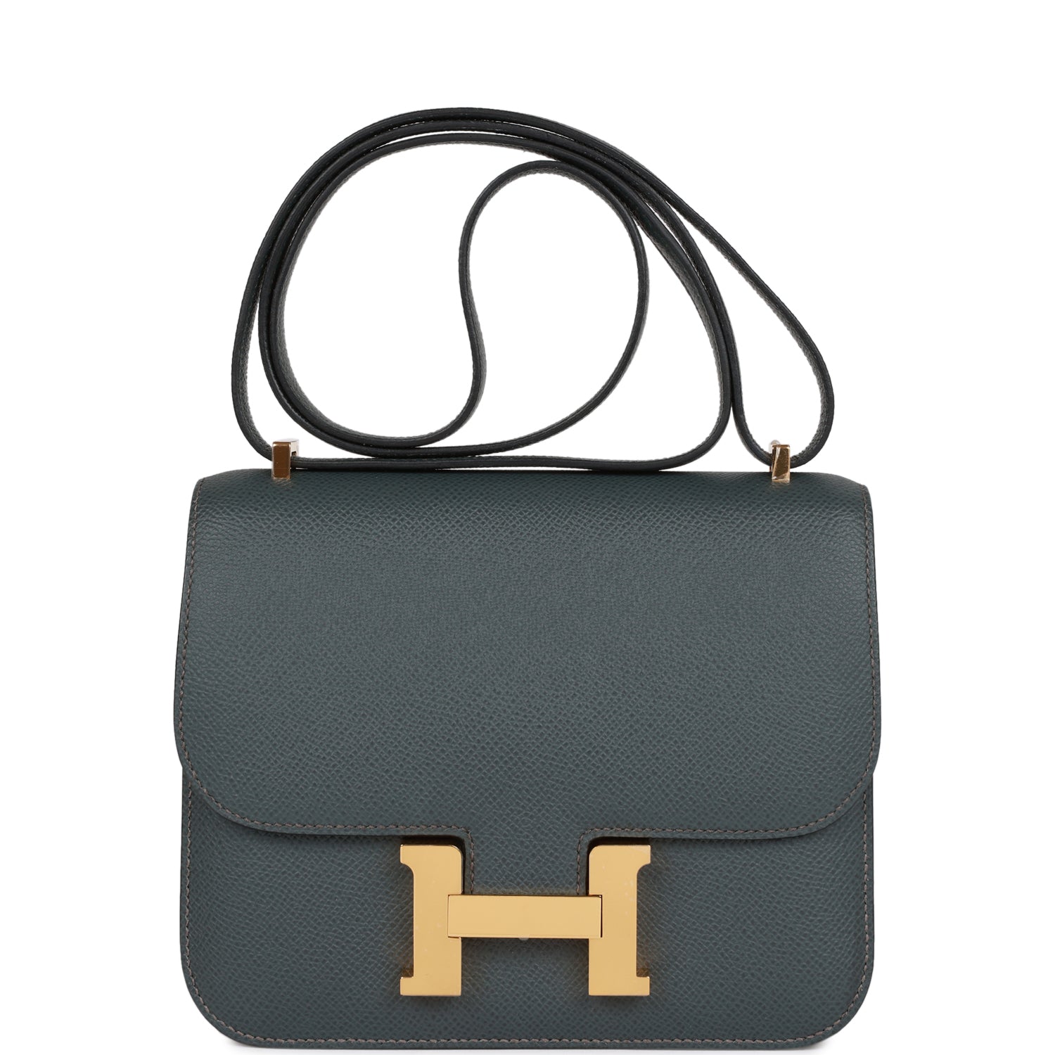 HE&&ME Constance 18 Bleu Orage Epsom Gold Hardware