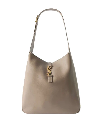 Leather large shoulder bag