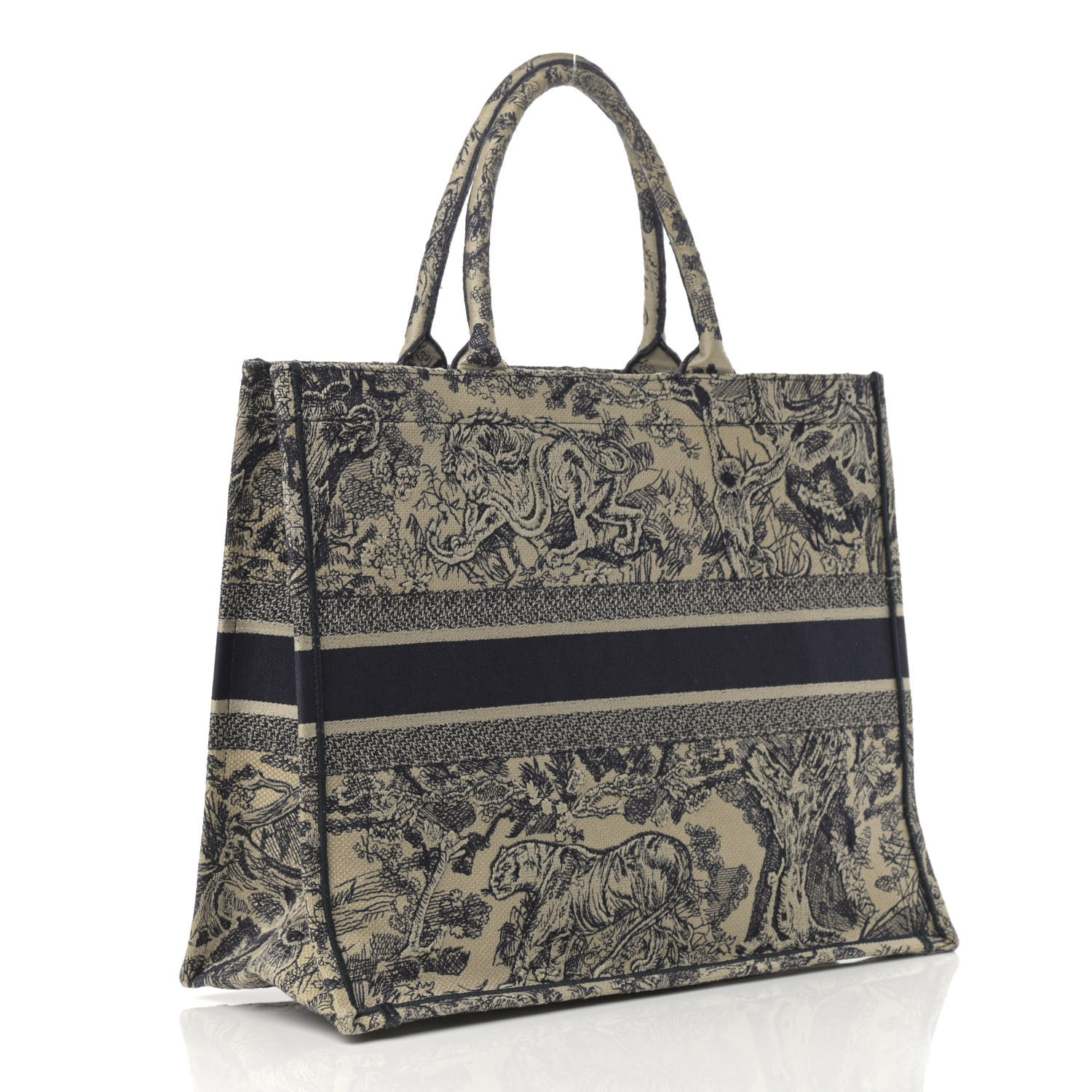 CHRISTIAN DIOR Large  Toile  Book Tote Blue