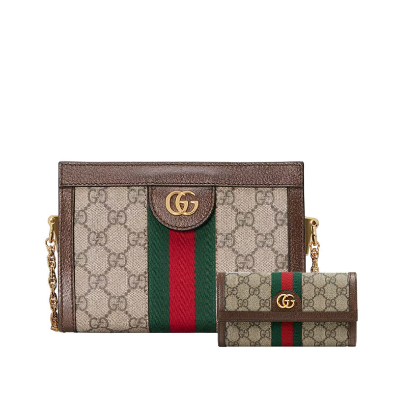 Ophidia GG mini shoulder bag+GUCCI continental wallet