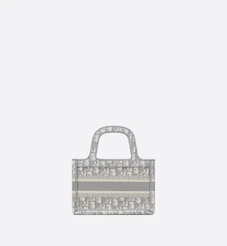 MINI DIOR BOOK TOTE Gray Dior  (22,5 x 15 x 6 cm)