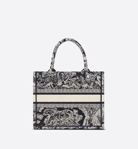 SMALL DIOR BOOK TOTE Blue Toile de  (26.5 x 21 x 14 cm)