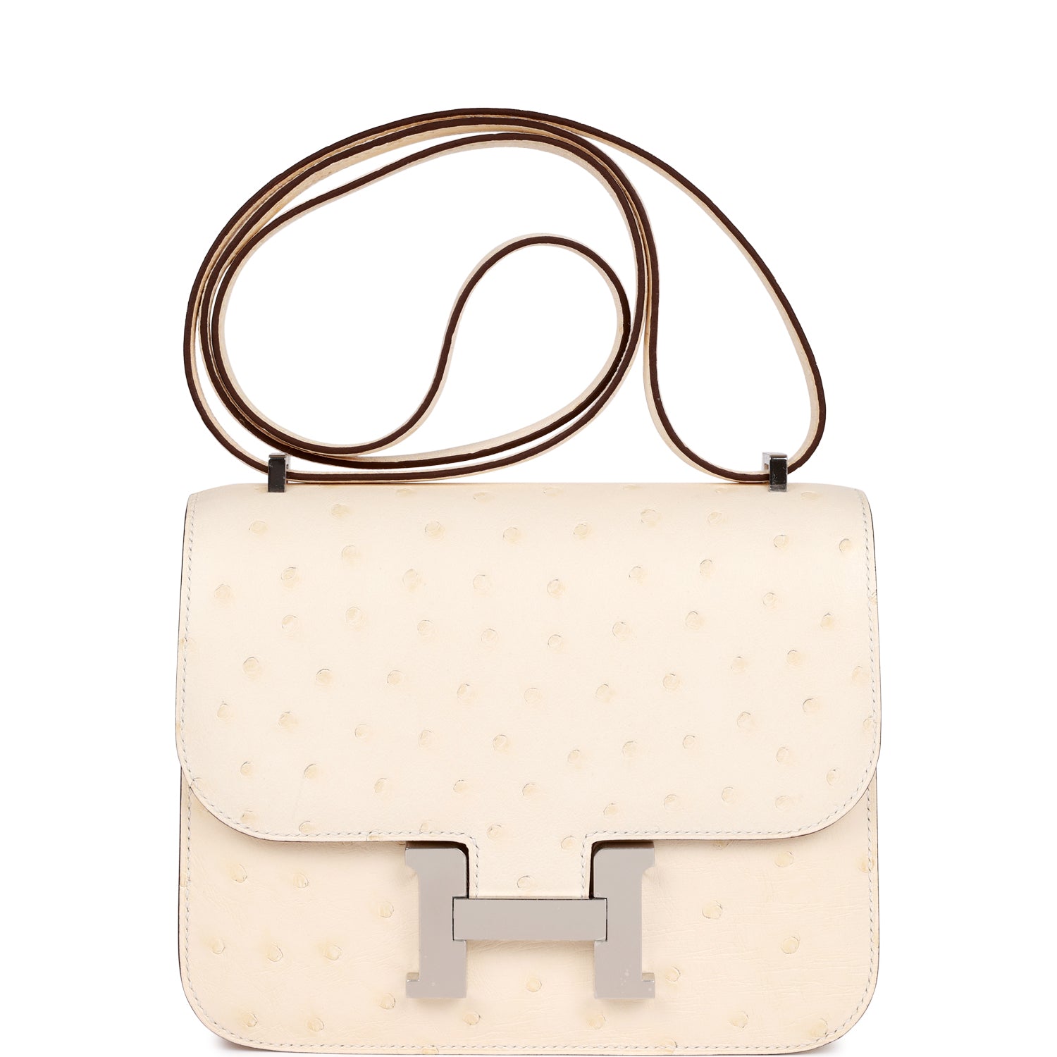 HE&&ME Constance 18 Nata Ostrich Palladium Hardware