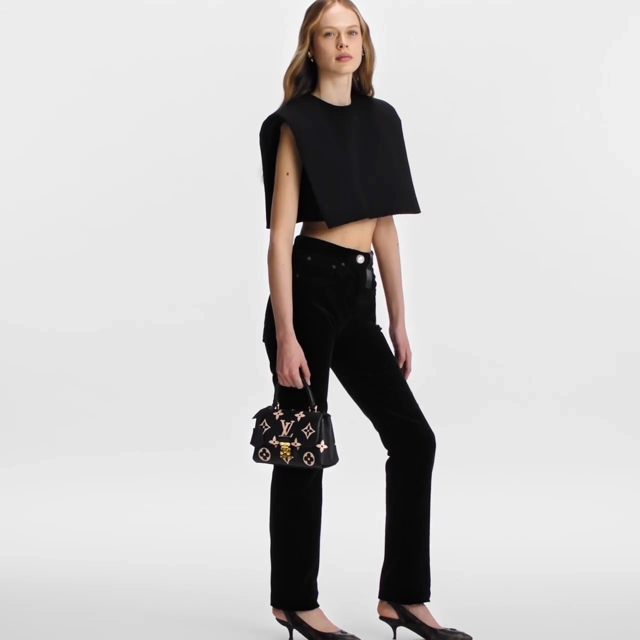 Louis Vuitton M45978 Madeleine BB Black / Beige