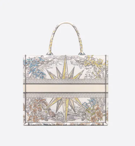 LARGE DIOR BOOK TOTE White  (42 x 35 x 18.5 cm)
