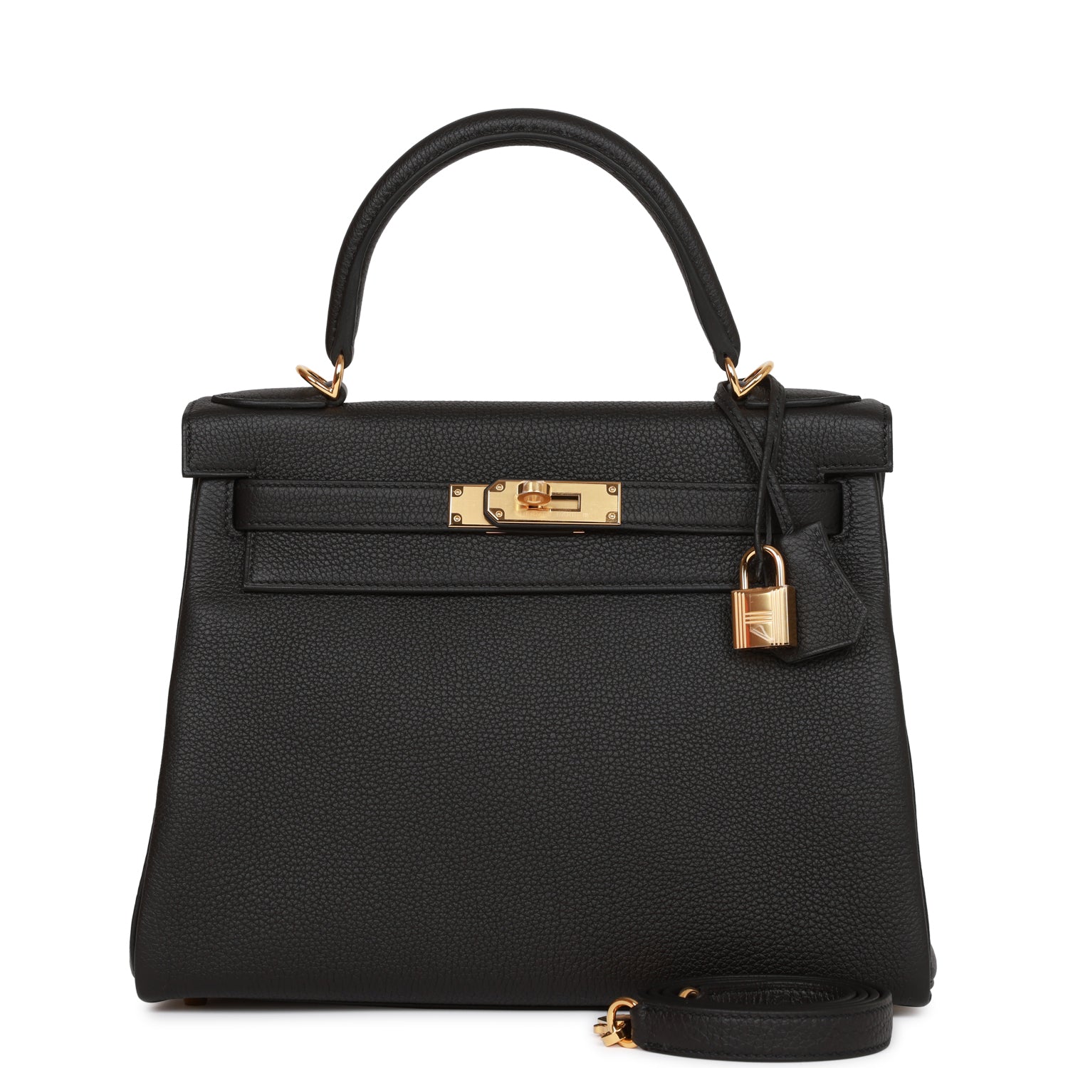 HE&&ME Kelly Retourne 28 Black Togo Gold Hardware