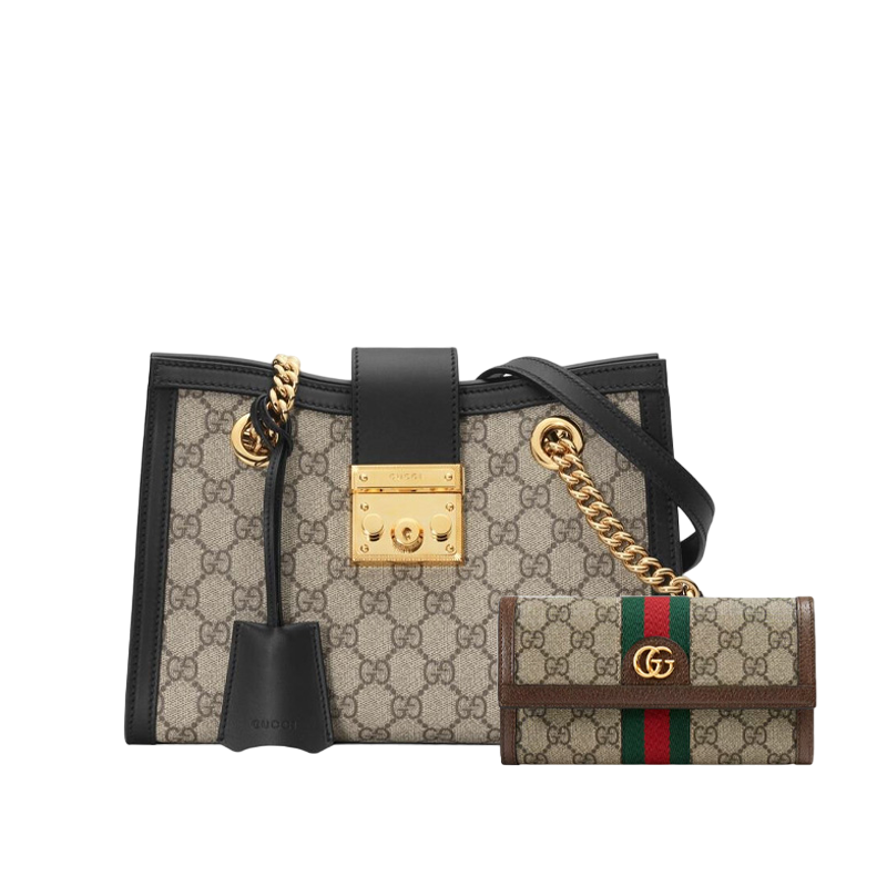 Padlock Small GG Shoulder Bag No. 498156 KHNKG 9769+GG Marmont zip around wallet