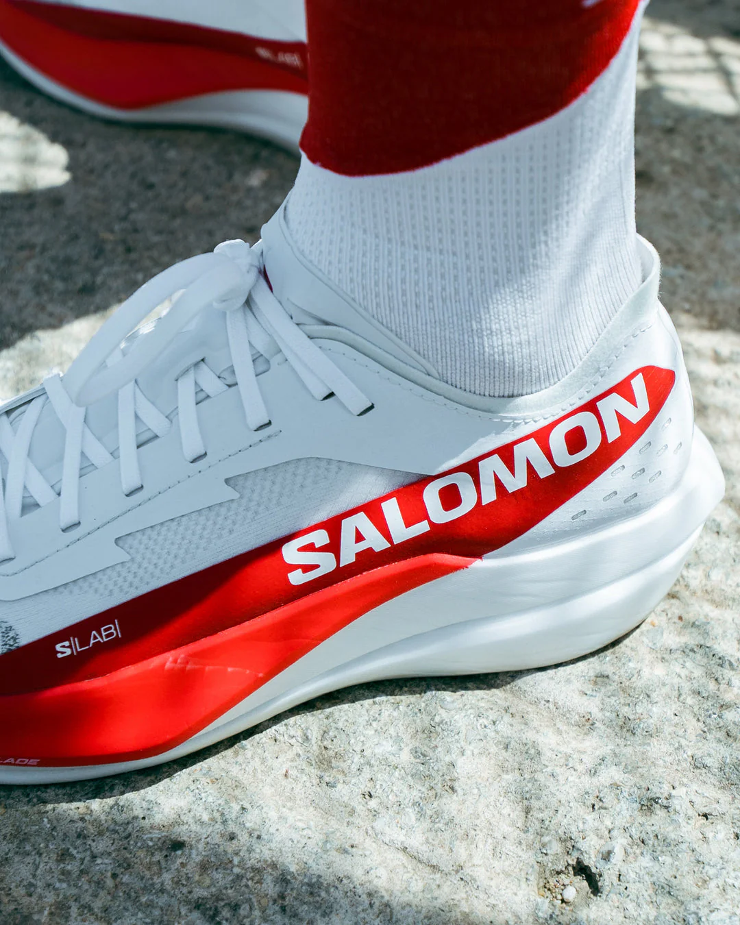 Salomon Men's S/Lab Phantasm 2 Road Running Shoes (White/High Risk Red)