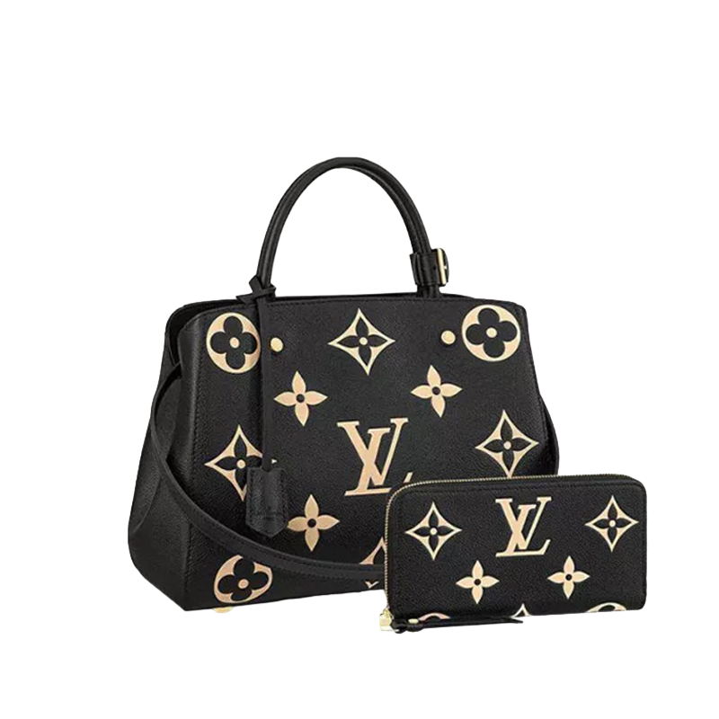 LOUIS VUITTON Montagne M long wallet 2-piece set deals Ref: M45499 + M80481