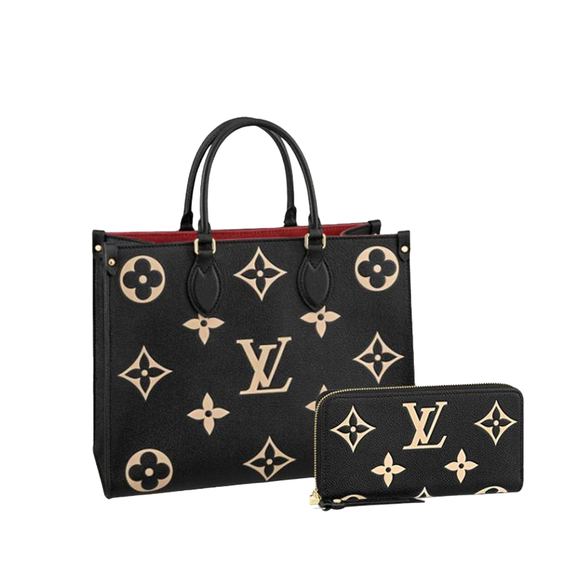 LOUIS VUITTON On the Go MM   Long Wallet 2 Piece Set Value Ref: M45495 + M80481