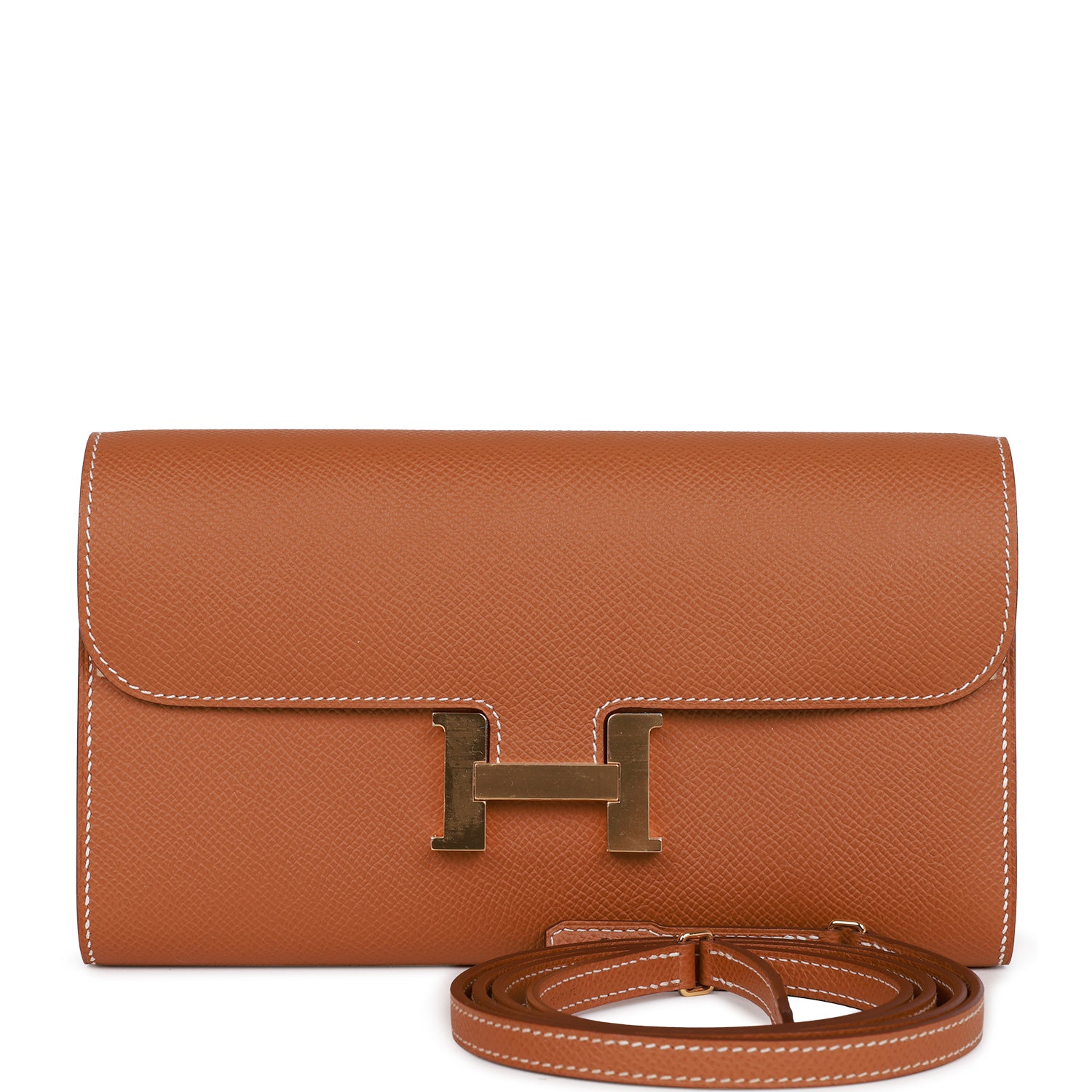 HE&&ME Constance Wallet To Go Gold Epsom Gold Hardware
