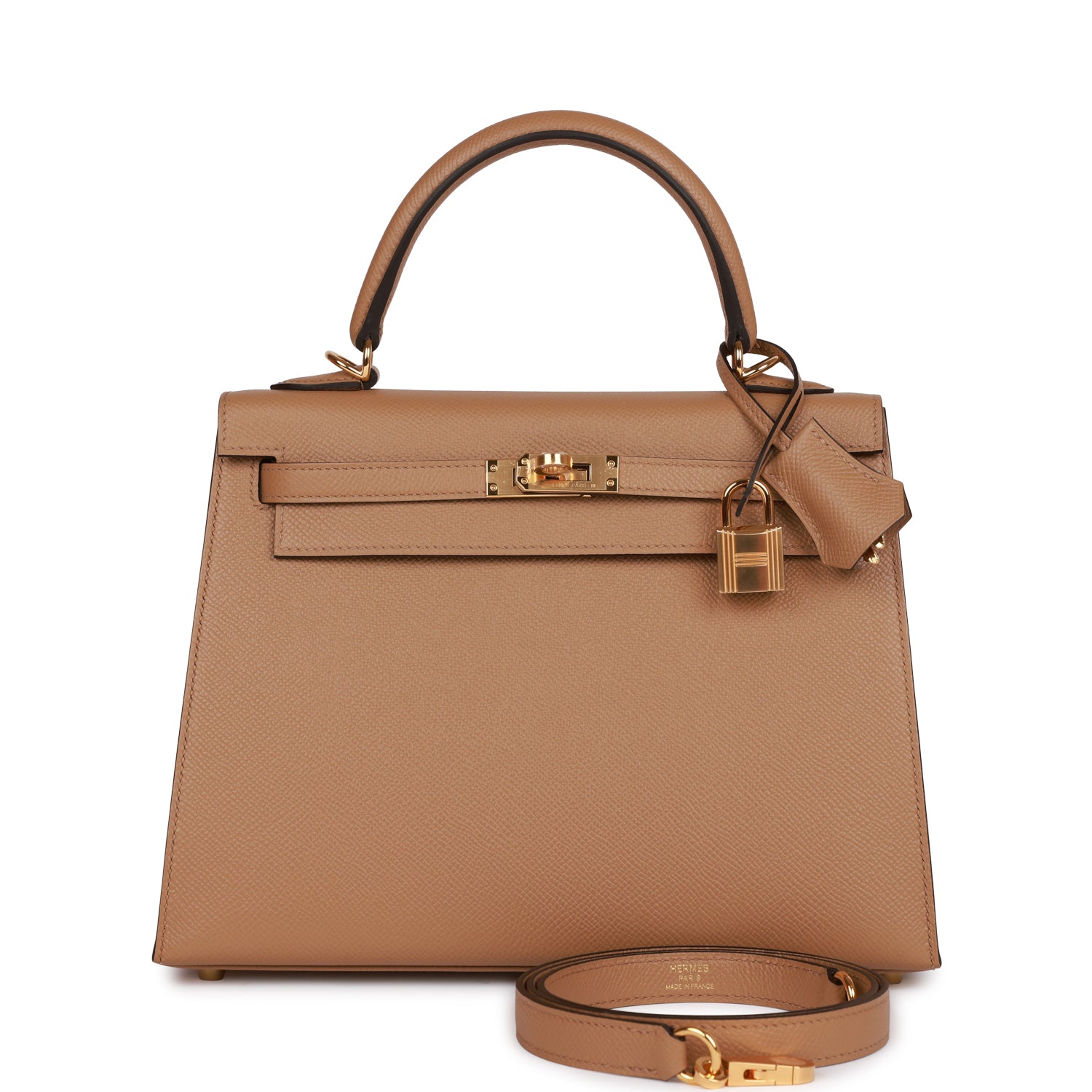 HE&&ME Kelly Sellier 25 Chai Epsom Gold Hardware