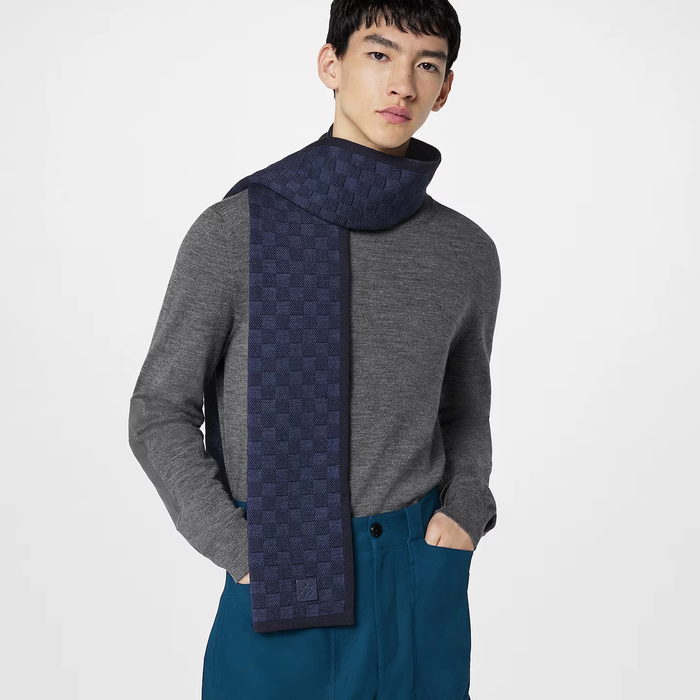 Louis Vuitton Navy M77987 Néo Petit Damier Scarf