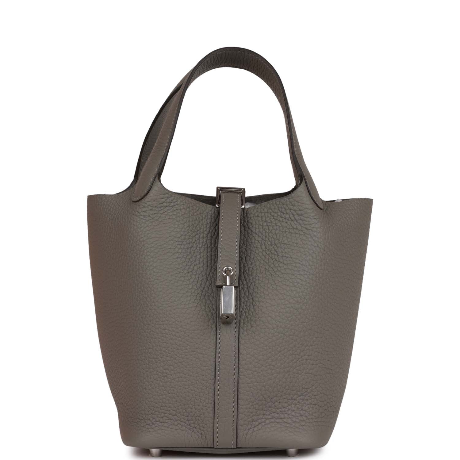 HE&&ME Picotin Lock 18 Gris Meyer Clemence Palladium Hardware