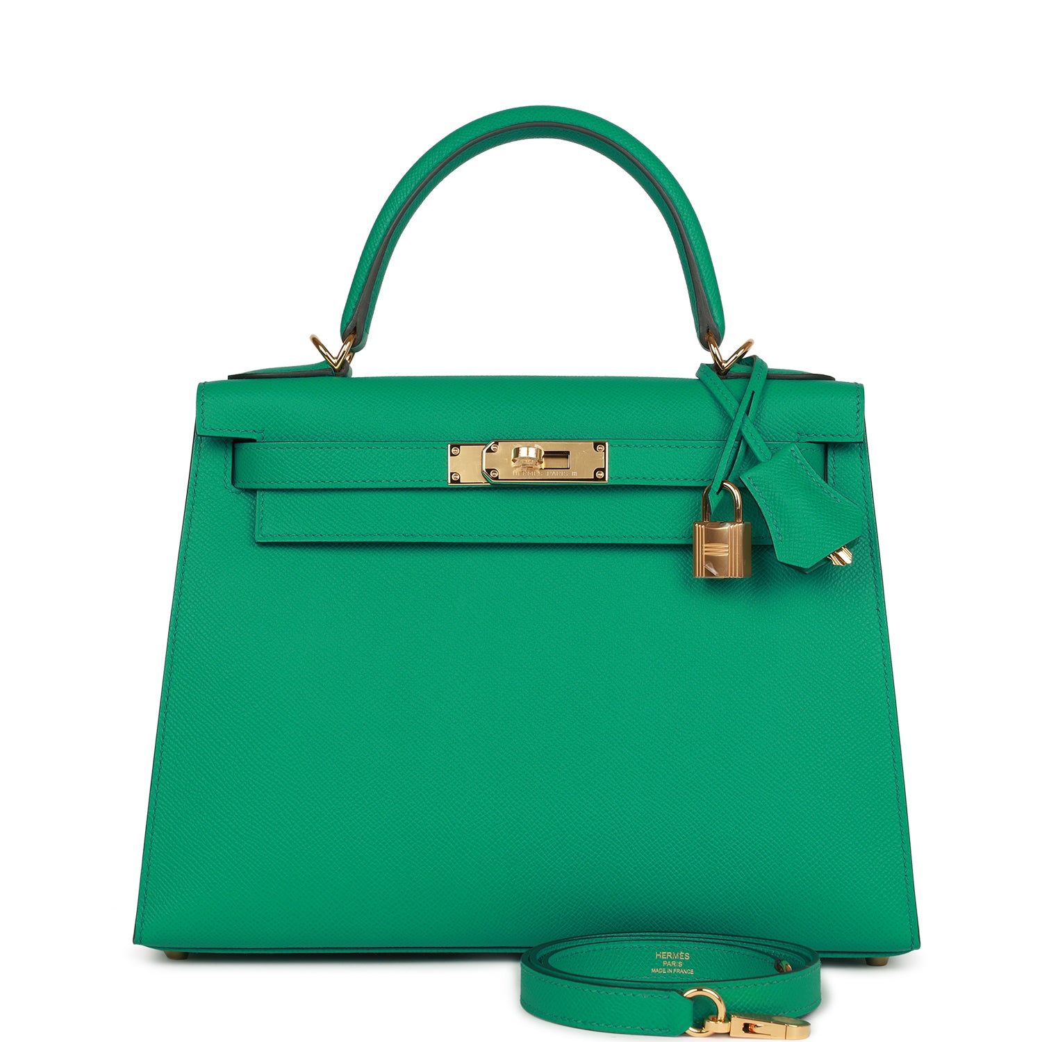HE&&ME Kelly Sellier 28 Vert Jade Epsom Gold Hardware