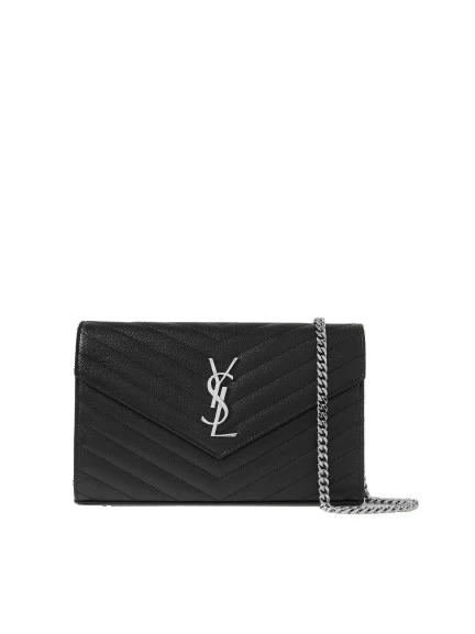 Monogramme mini quilted textured-leather shoulder bag