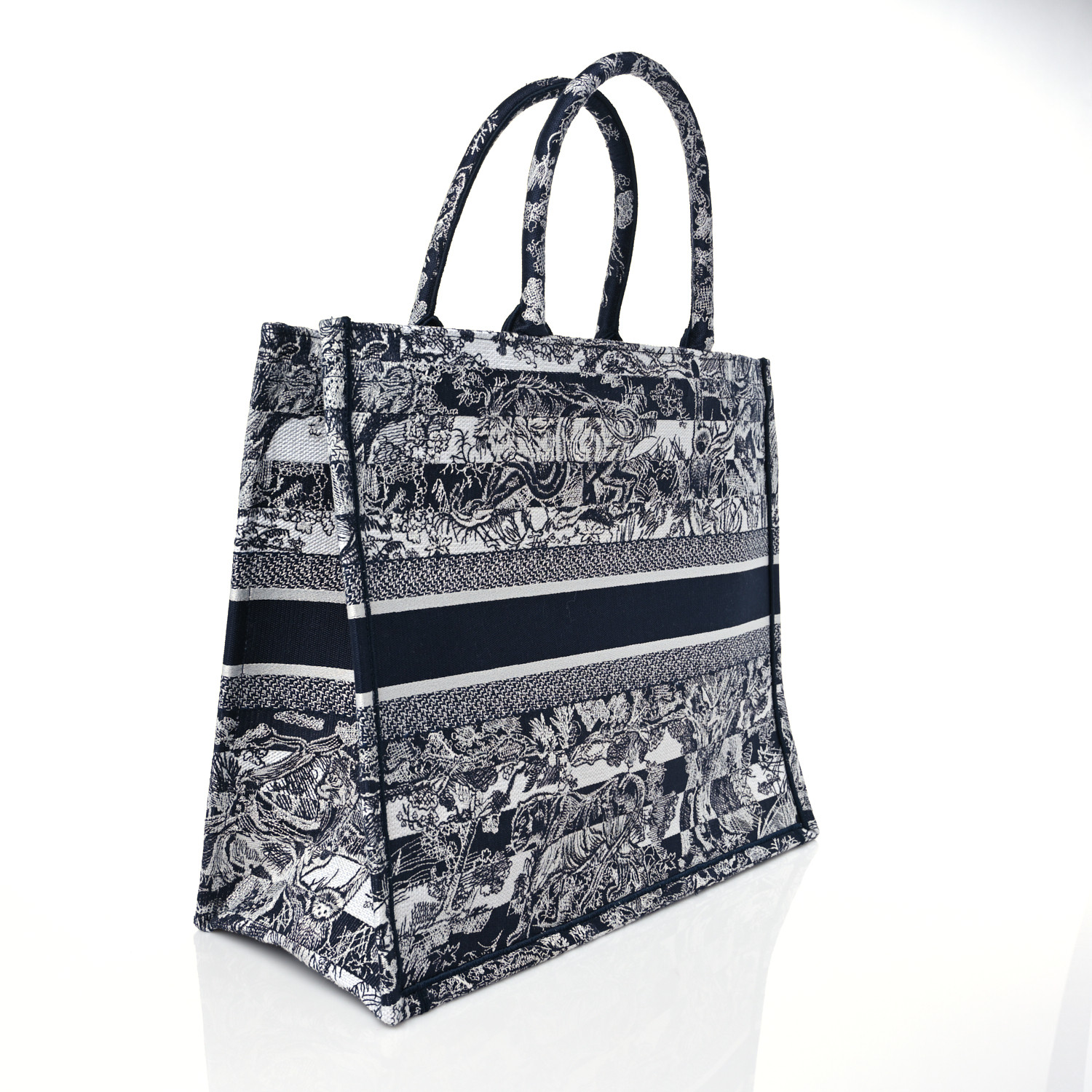 CHRISTIAN DIOR Large  Toile  Book Tote Blue
