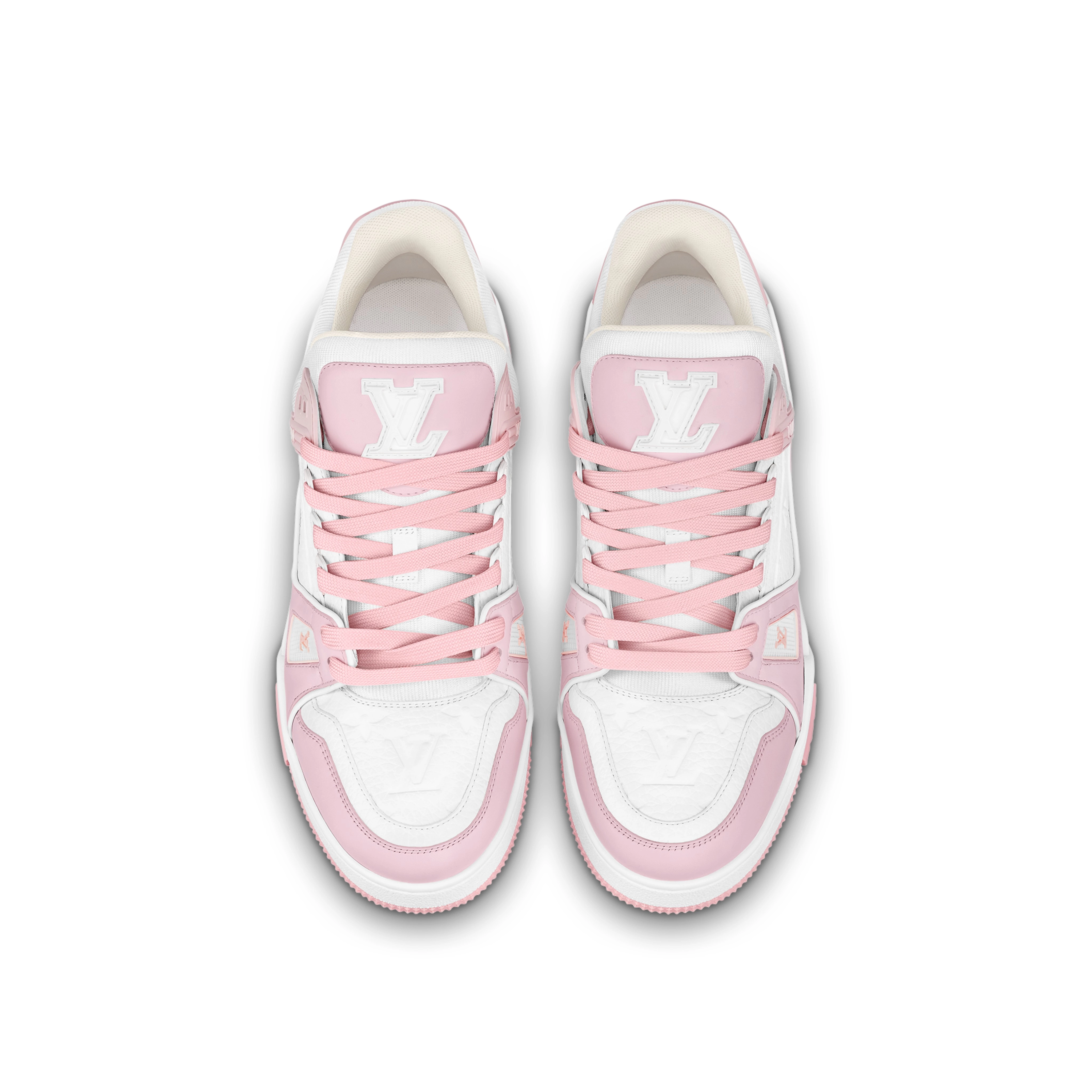 Louis Vuitton Trainer Sneaker Pink White 1ABOEI