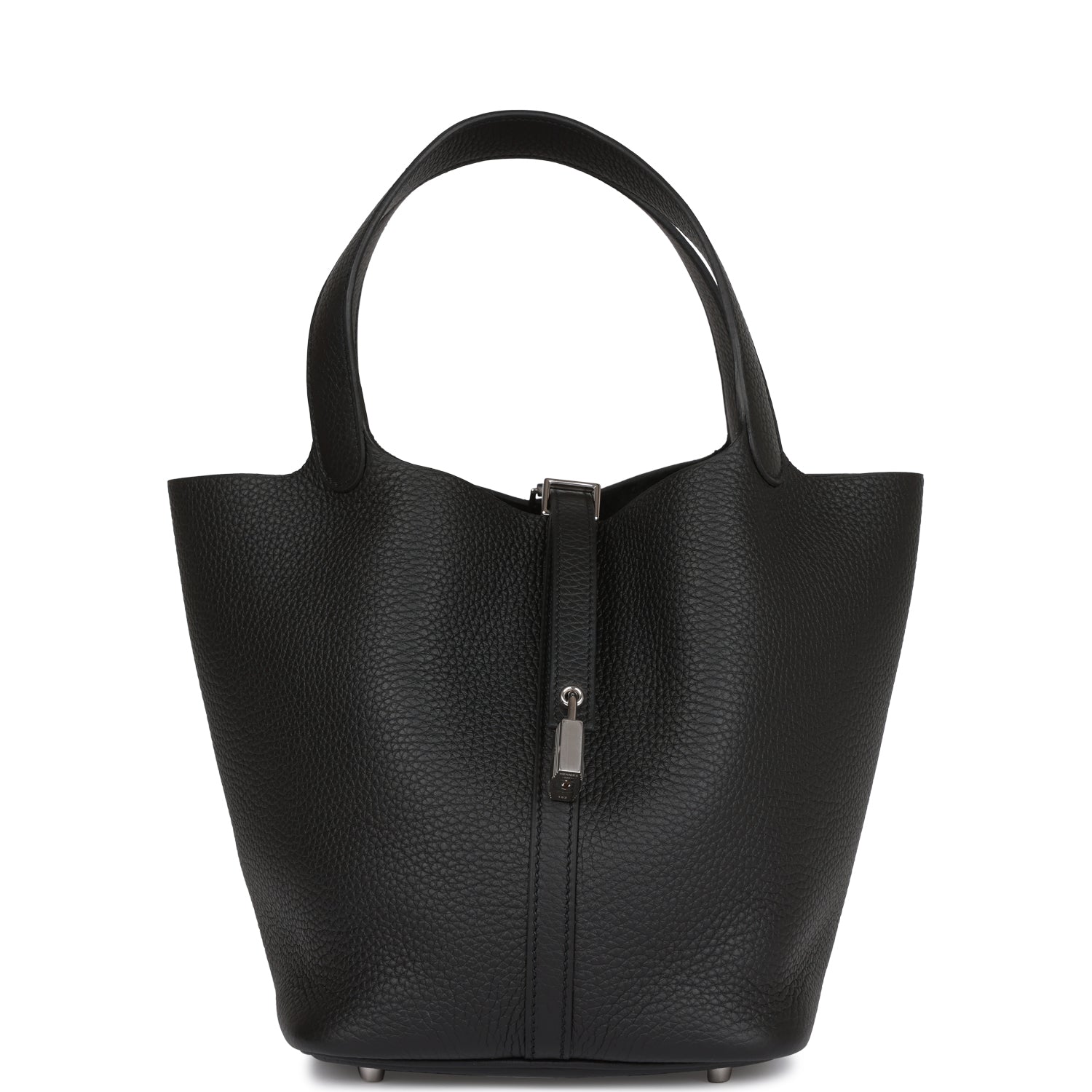 HE&&ME Black Clemence Picotin Lock 22cm Palladium Hardware