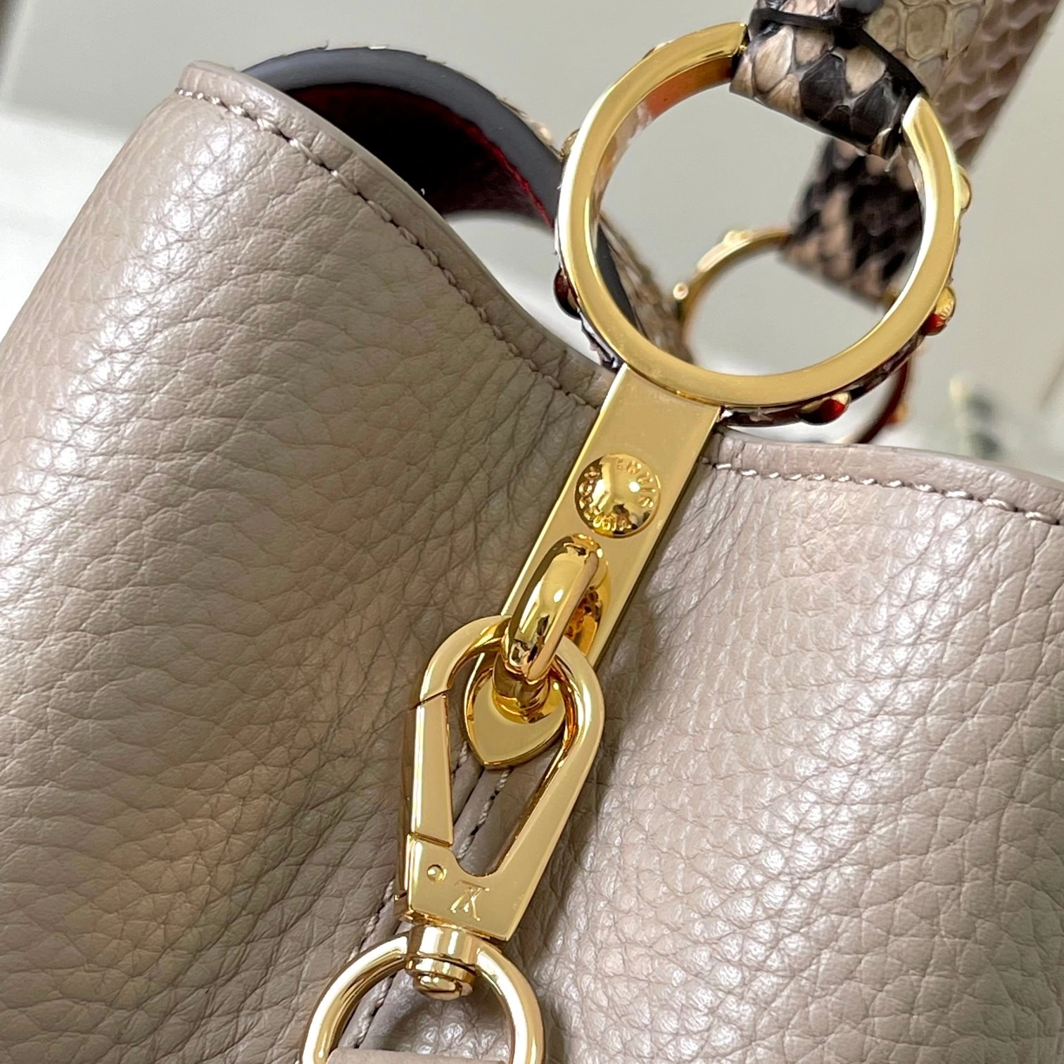 Louis Vuitton N82068 Capucines BB Steeple Gray
