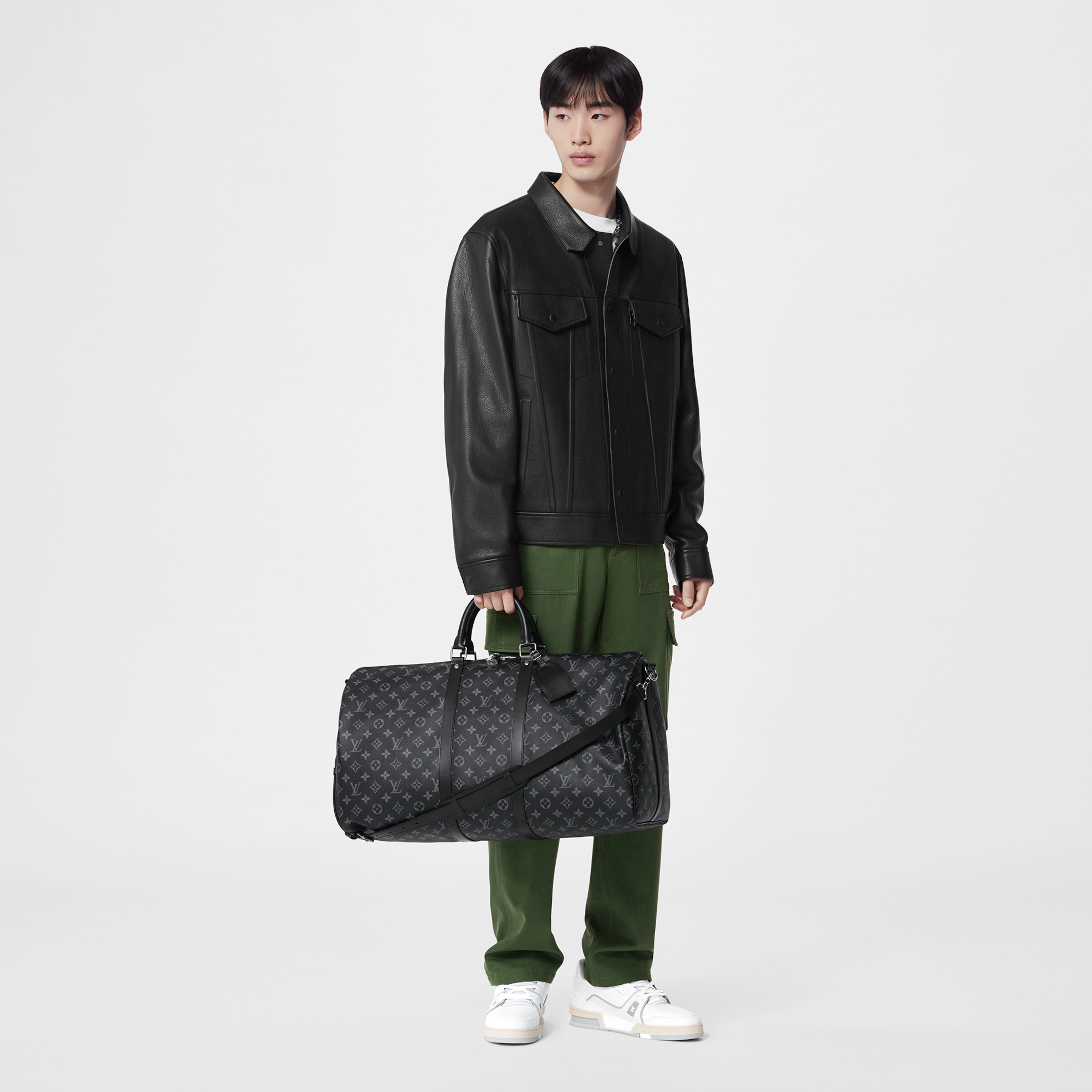 Louis Vuitton M40605 Keepall Bandoulière 55 Black