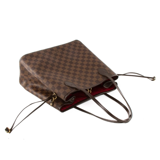 Louis Vuitton N51105 Neverfull MM Shoulder Bag Damier Ebene Canvas
