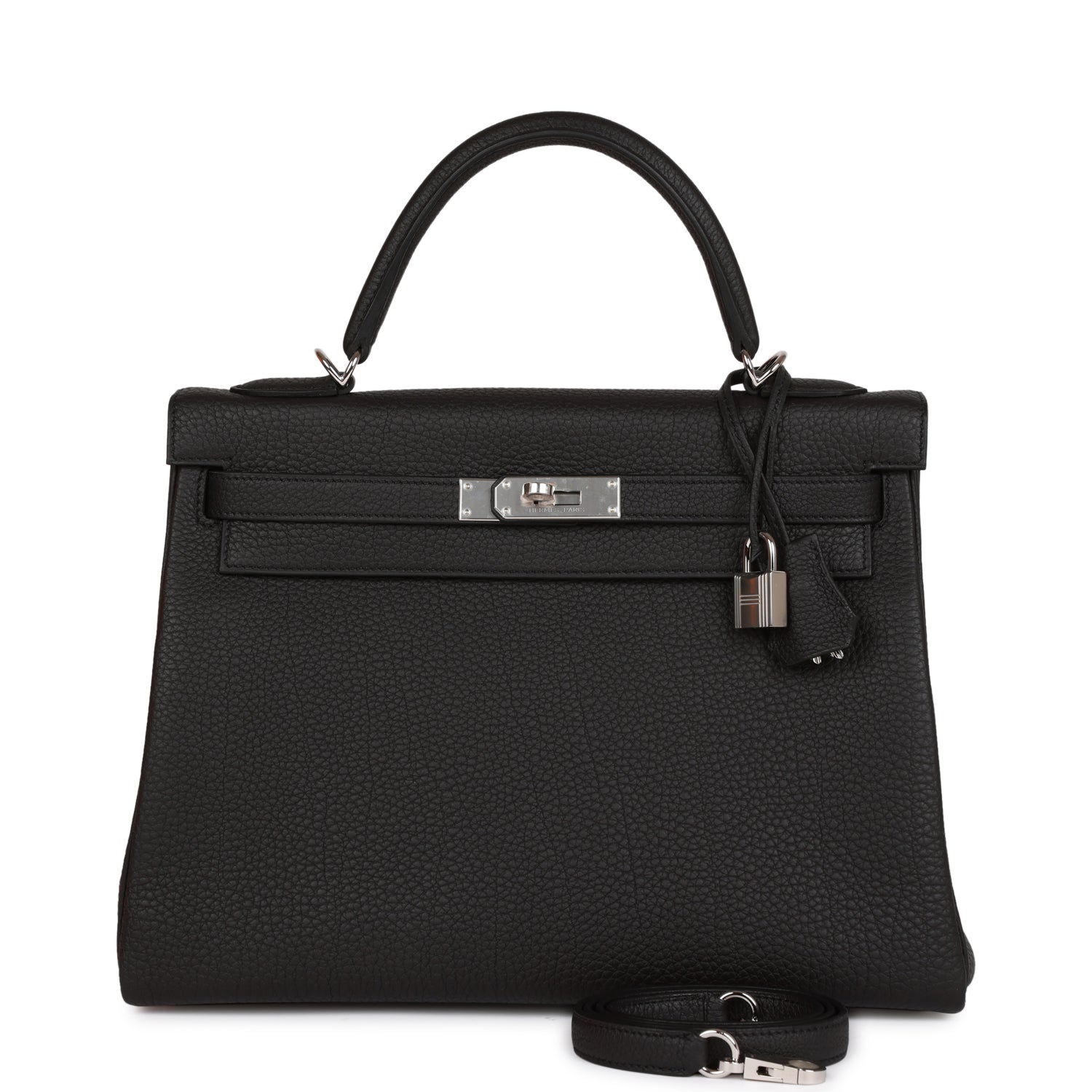 HE&&ME Kelly Retourne 32cm Black Togo Palladium Hardware