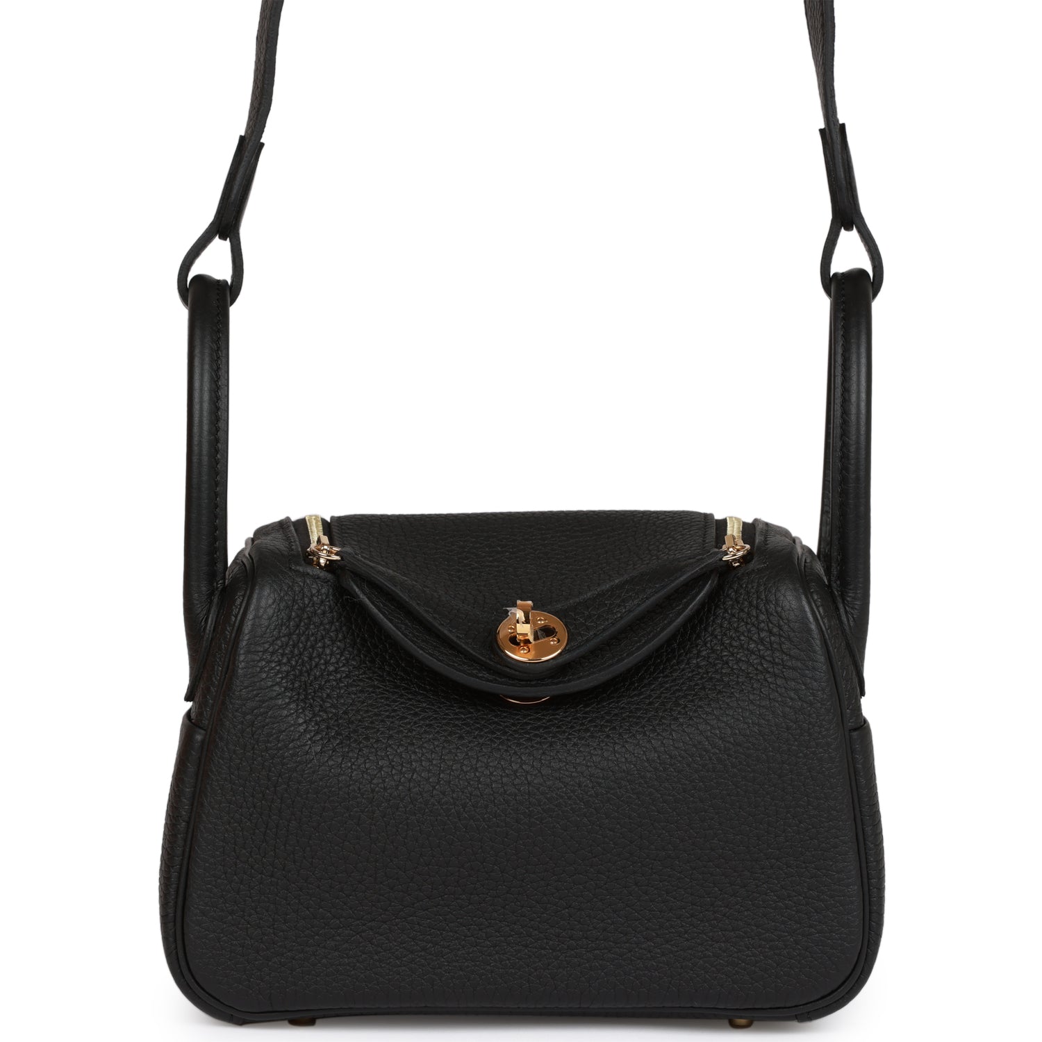 HE&&ME Mini Lindy Black Clemence Gold Hardware