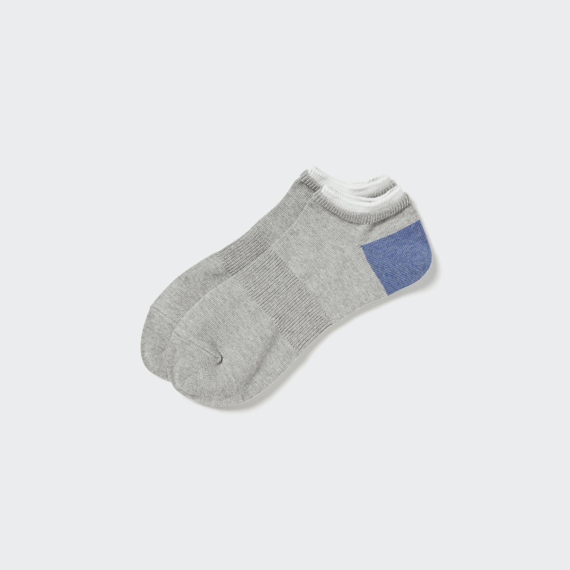 Women Layered Short Socks Gray