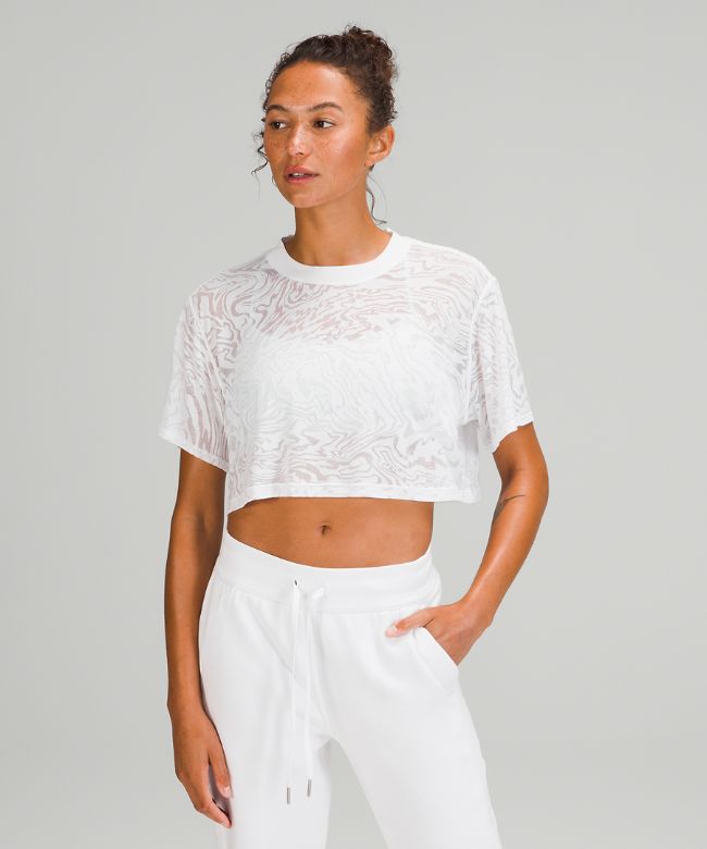 All Yours Cropped T-Shirt Veil