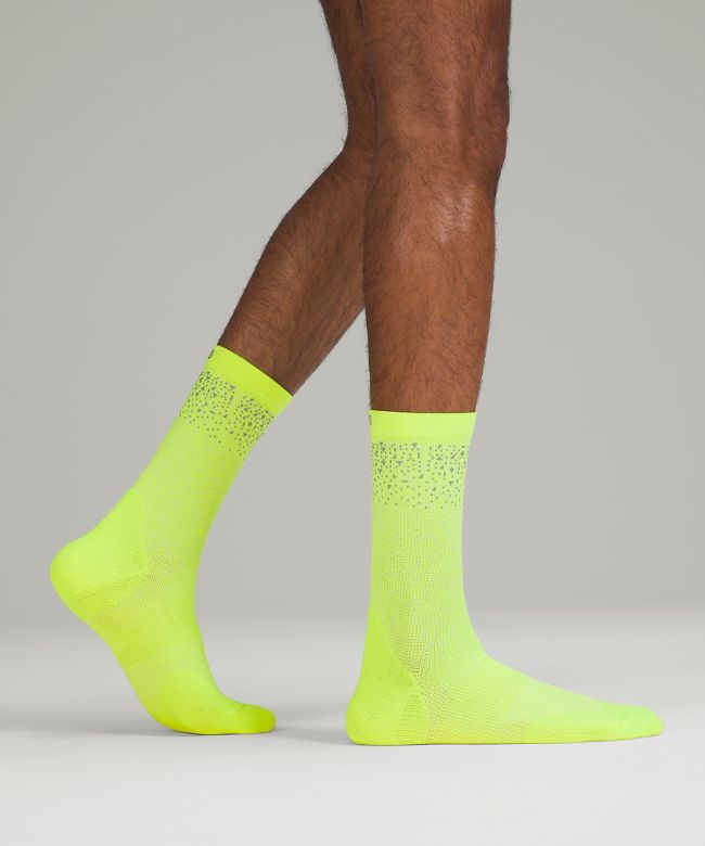 Power Stride Crew Sock Reflective