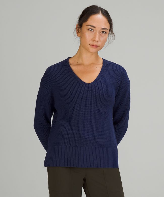 Merino Wool V-Neck Sweater