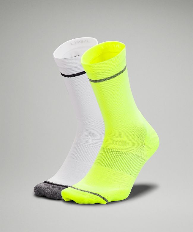 Power Stride Crew Sock 2 Pack Stripe