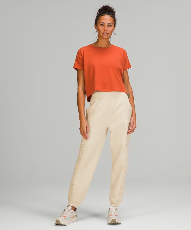 Braided Detail High-Rise Jogger